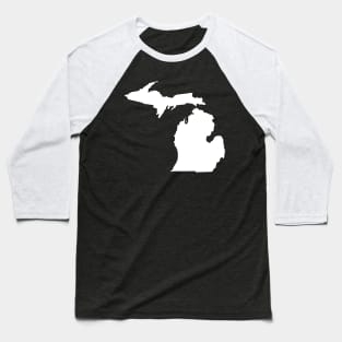 Michigan in White Baseball T-Shirt